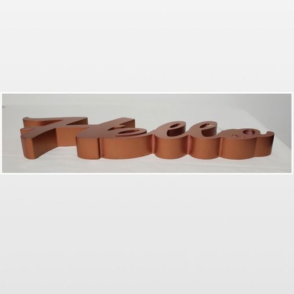 New Gold Hello Decorative Home Sign - Picture 9 of 11